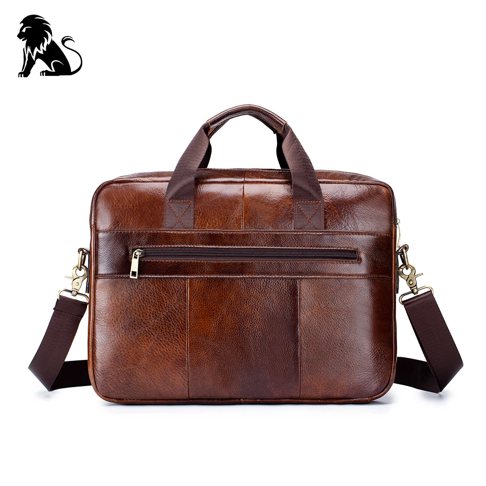 Деловой портфель из натуральной кожи для мужчин винтажная сумка компьютера