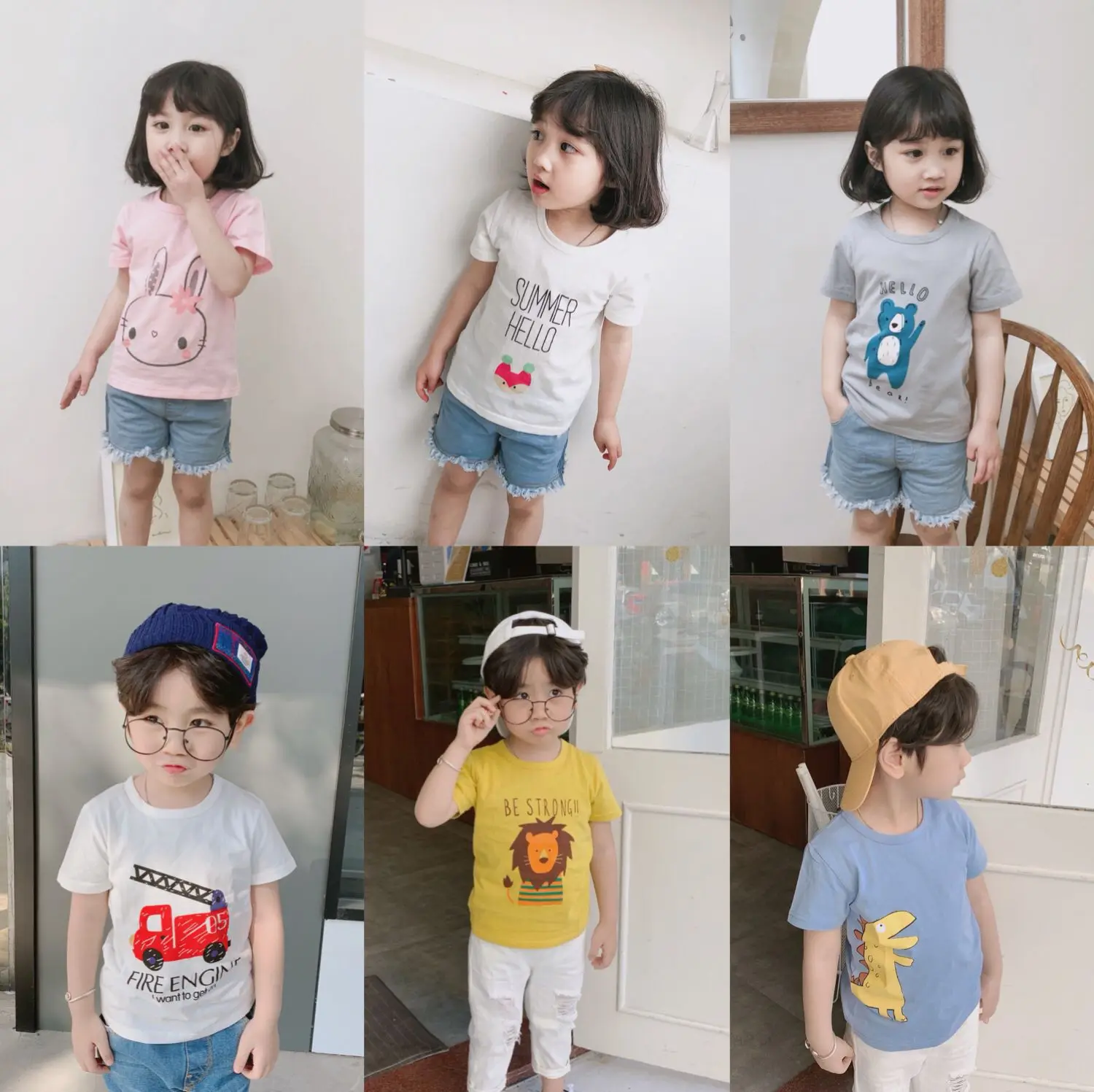 Летние футболки для малышей детская одежда с короткими рукавами милыми