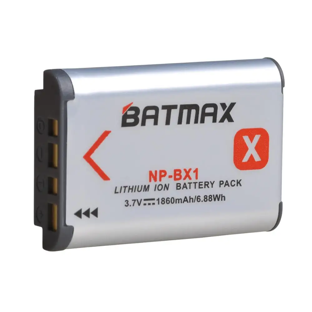 Аккумуляторная батарея Batmax 1860 мА · ч NP-BX1 NPBX1 + светодиодное зарядное устройство с 3