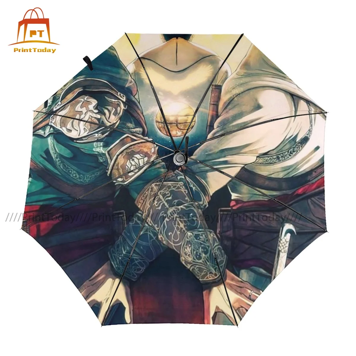 

Assassins Creed Umbrella Auto Anti UV Umbrella Unique Painting Tours Compact Umbrella