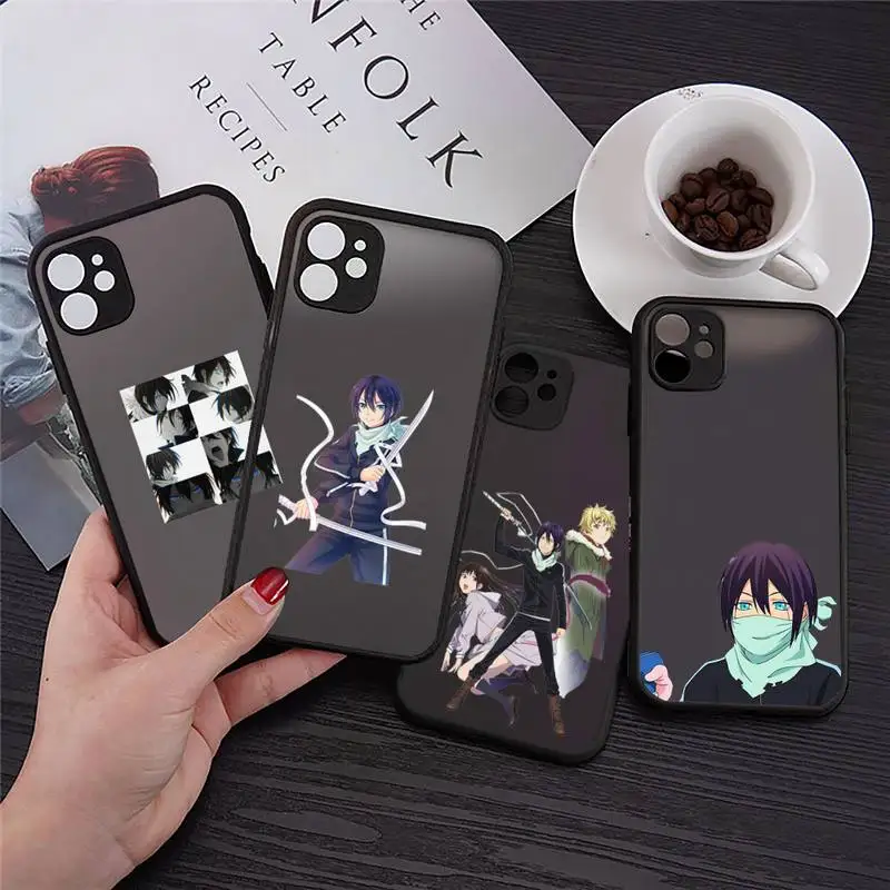 

bishamon noragami Phone Case Transparent Matte for iPhone 13 7 8 11 12 s mini pro X XS XR MAX Plus Clear mobile bag coque