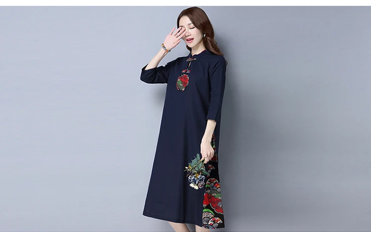 Cheongsam платье с длинными рукавами для девочек тонкий Традиционный китайский костюм для женщин Элегантный длинный qipao платье длинный cheongsam