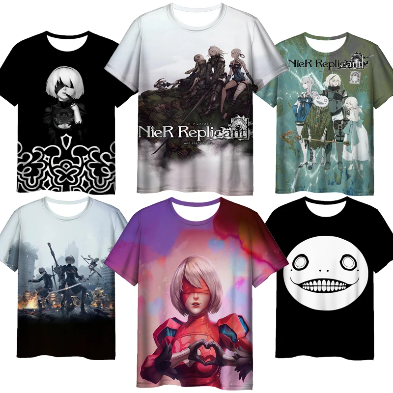 

Unisex NieR Replicant 3D T Shirts Summer Men Cartoon Anime T-shirts Harajuku Male Short Sleeves Tshirts Camiseta Streetwear Tops