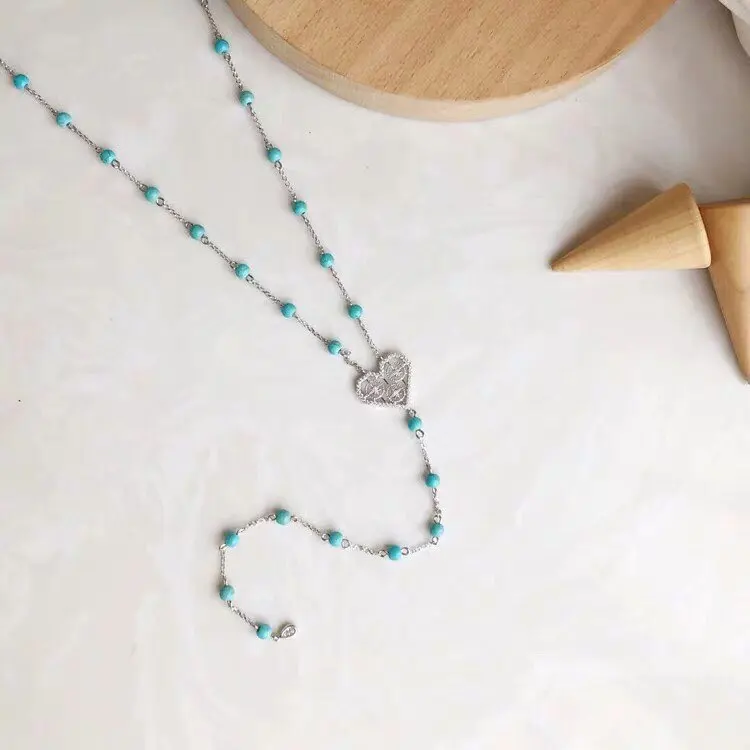 Модные очаровательные стерлингового серебра копия 1:1 любовь Камень