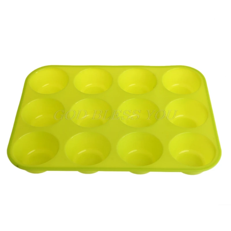Силиконовая антипригарная форма для кексов 12 чашек выпечки Прямая поставка|muffin