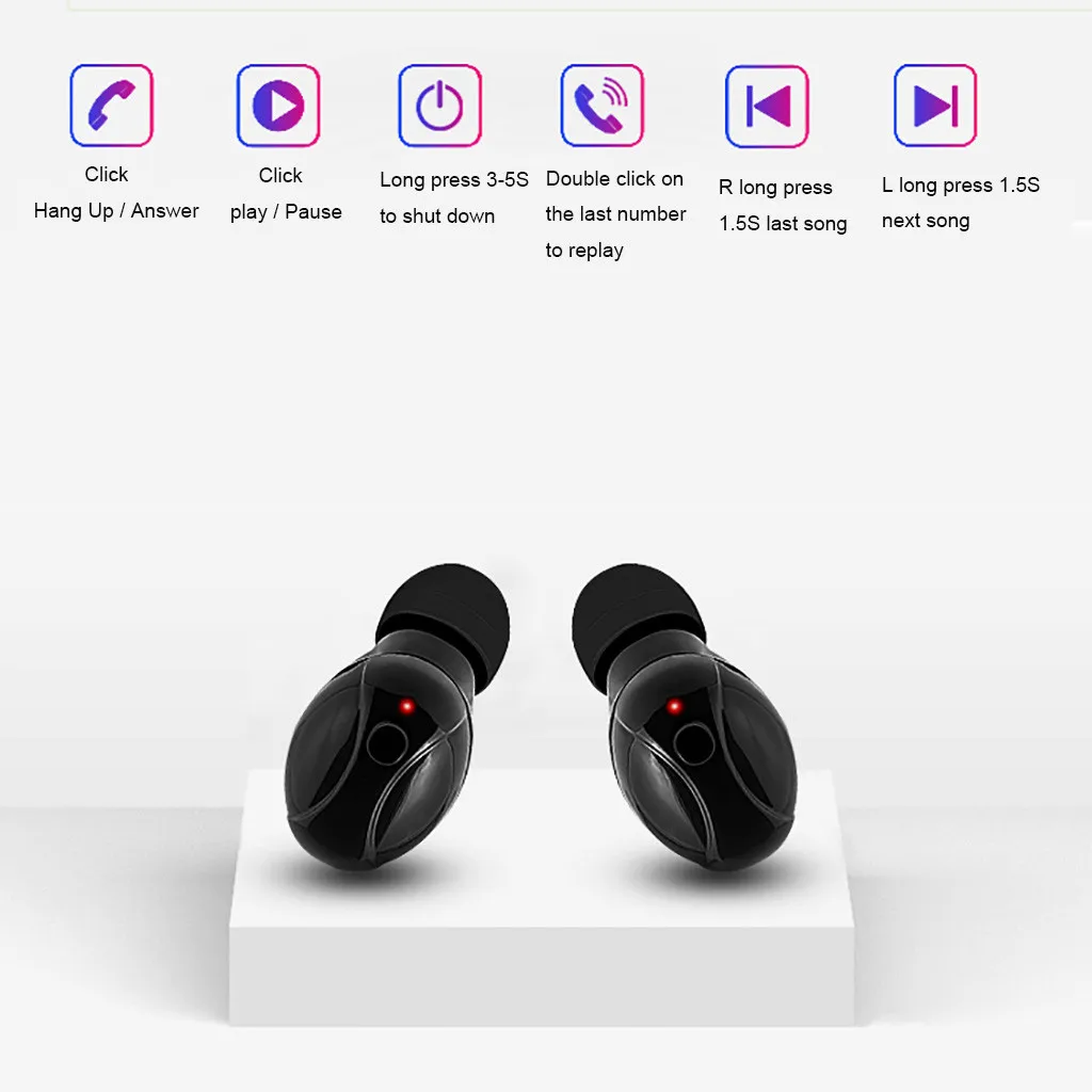 Горячие Bluetooth 5 Наушники Близнецы Беспроводная гарнитура стерео спортивные
