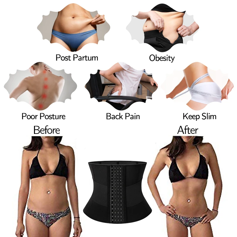 Корсет женский компрессионный утягивающий корсет для похудения и сжигания жира