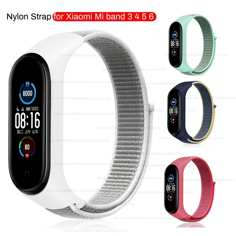 Сменный Браслет my band 5 correa нейлоновый ремешок для xiaomi mi smart 6 nfc 4 3 дышащие