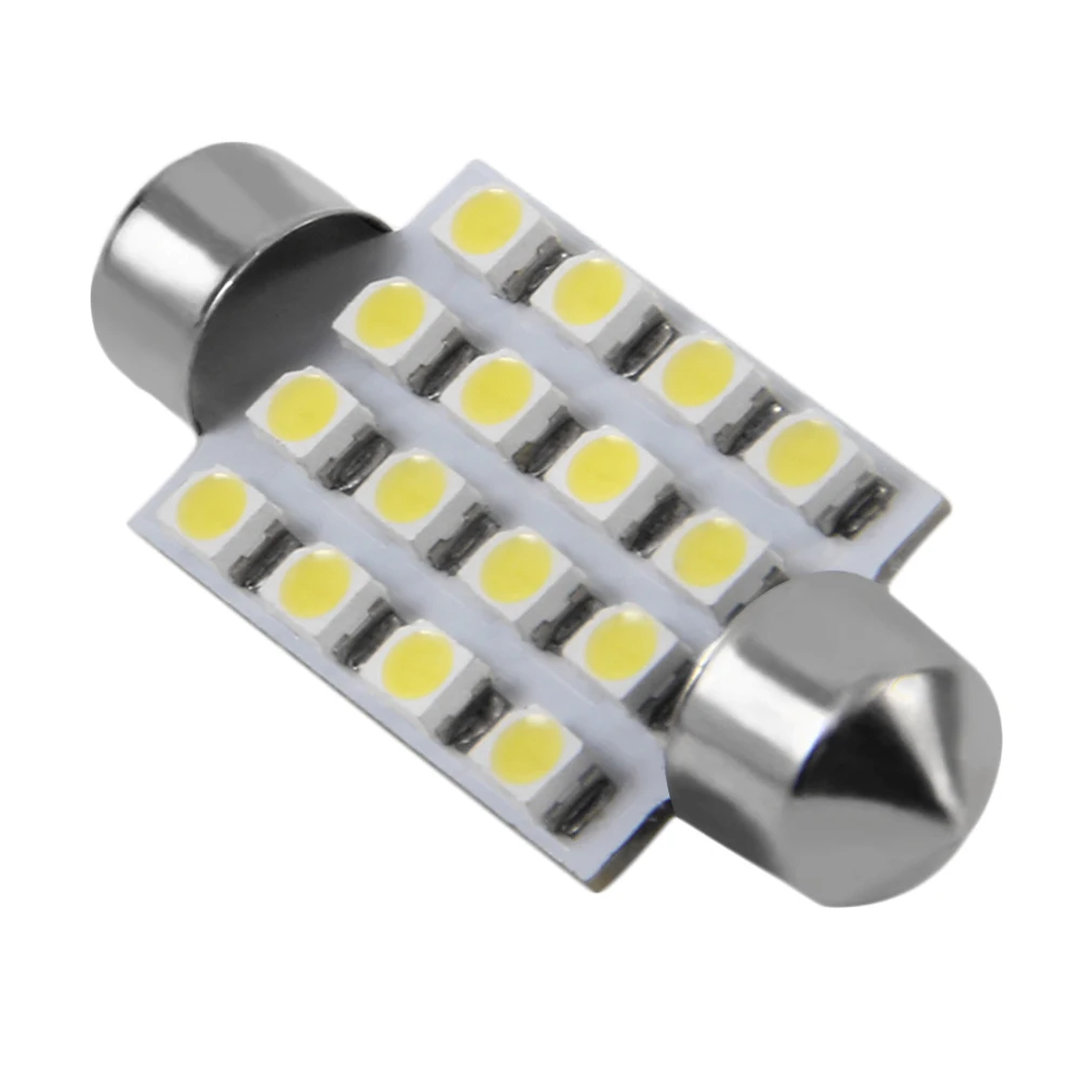 

Practical Multifunctional White 42mm 16SMD Car LED Festoon Dome Map Light Bulb Long Lasting Life new