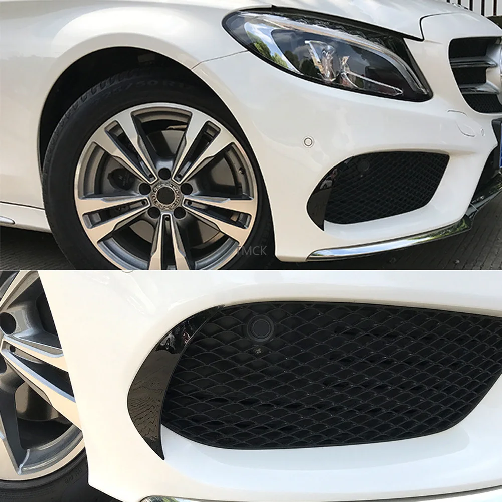 For Mercedes Benz C Class W205 Sport C180 C200 C250 C300 C400 2015-2018 Car Accessories Body Front Bumper Lip Trim Cover Sticker |
