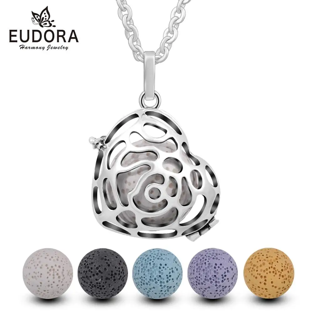 Eudora 18 мм подвеска в виде сердца и розы женская клетки женское ожерелье с