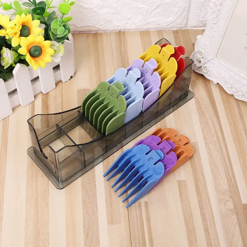 

8/10 Grid Base Storage Box for 8P/10P Universal Hair Clipper Limit Comb Guide Comb for Barber Hair Styling Tool Kit