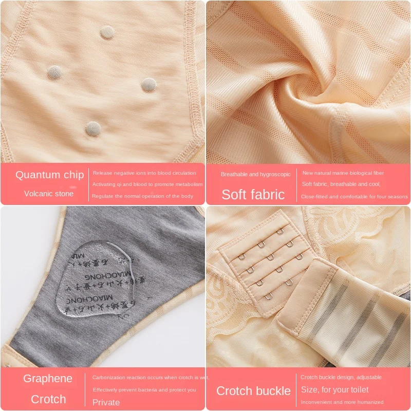 Кружевной Комбинезон для живота талии тренер хип Треугольники пряжкой шпильки