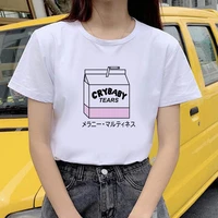 womens t shirt graphic peach juice japanese rock basic o neck t shirt lady harajuku kawaii pink beautiful summer casual t shirt