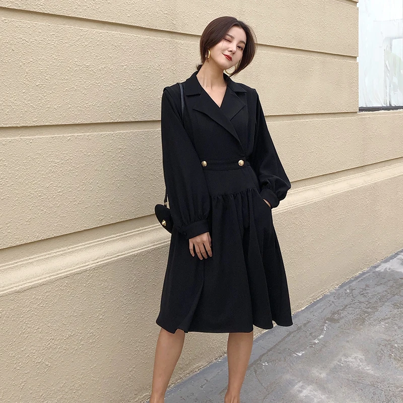 KINOMI 2019 Новый Фонари с длинными рукавами зимние платья Мода Осень корейский стиль