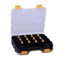 abs plastic portable parts box screw storage 12 inch toolbox double sided open parts toolbox classification box