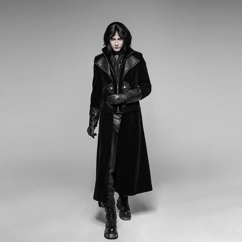 PUNK RAVE Men's Jackets and Coats Vintage Gothic Palace Jacket Coat Victorian Style Winter Long Stage Performance Costume | Мужская