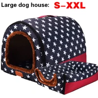 xxl large dog house warm pet dog bed detachable folding non slip cat kennel large size comfortable pet bed washed cat dogs house