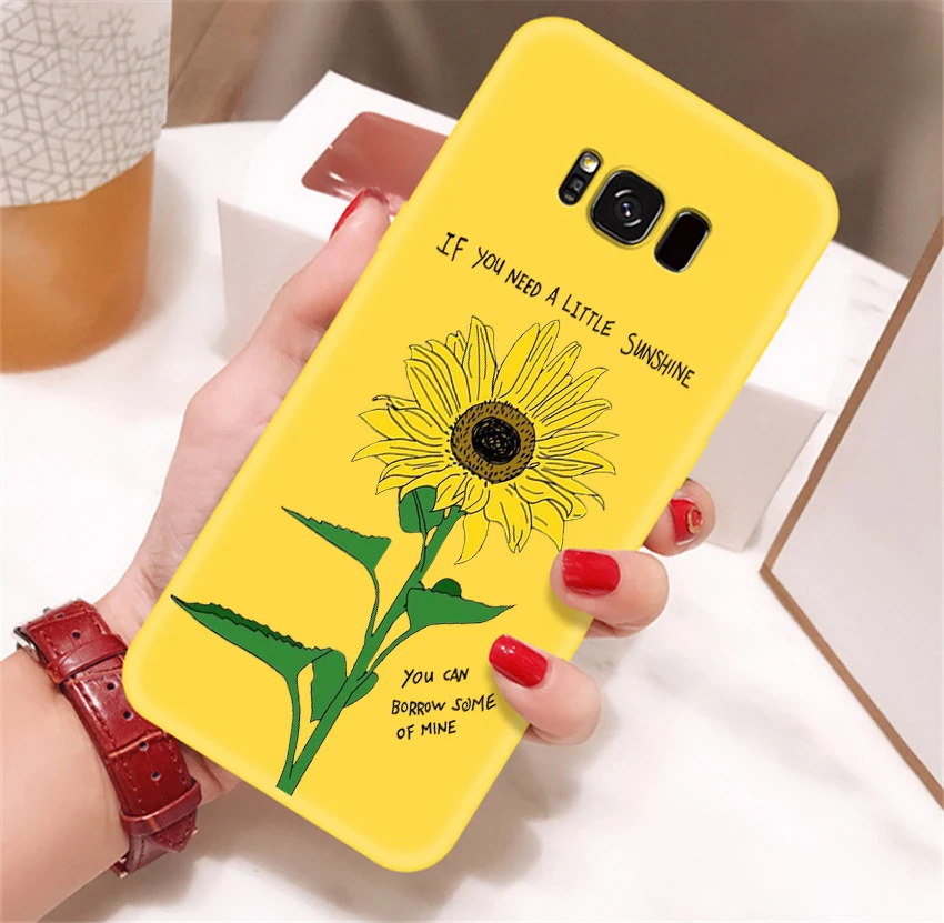 Милый Летний мягкий желтый чехол для телефона с маргариткой подсолнухом цветком