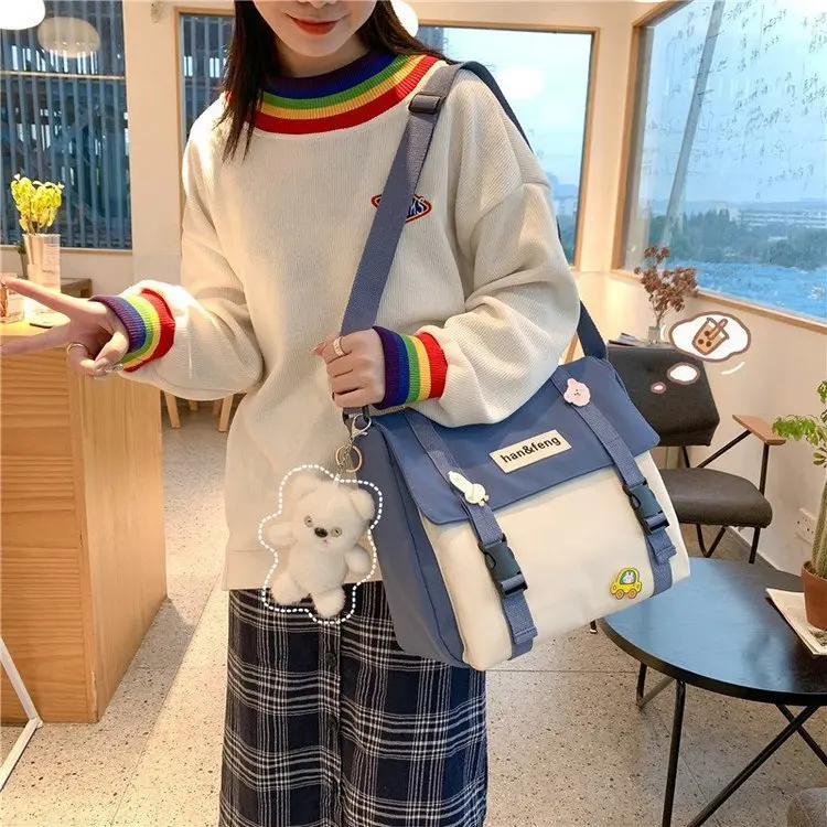 

Japanese Preppy School Bag For Student Girls Bag Women Nylon Shoulder Bag Women Messenger Bag Crossbody Bags Women Bolsa Feminin