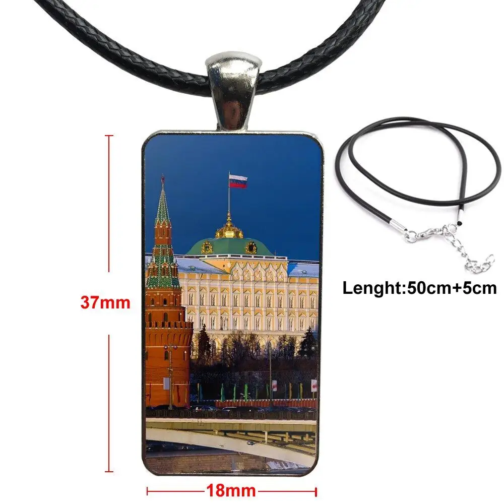 Кремлевская Россия для свадьбы модный стеклянный подвесной брелок ожерелье