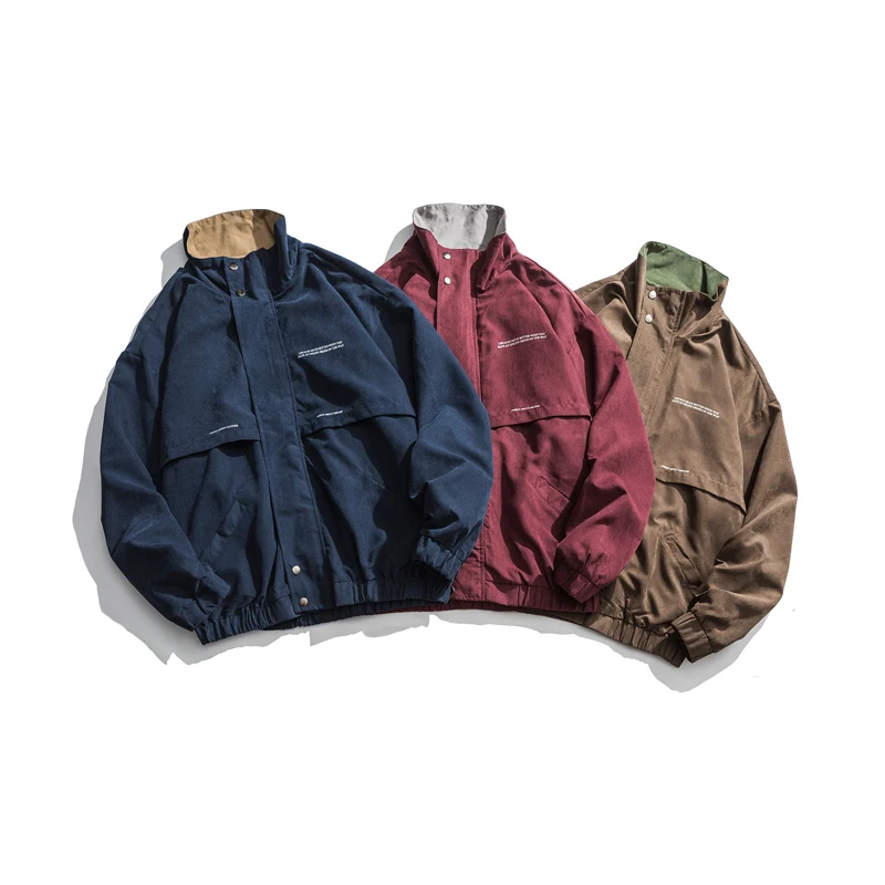 Мужские куртки в стиле ретро уличная одежда Харадзюку хип хоп для старой школы с