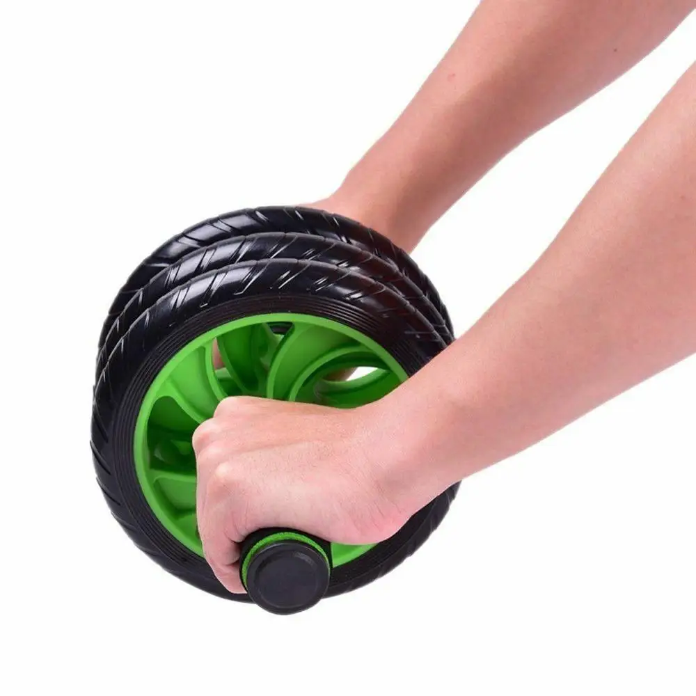 Ab роликовое колесо двойное для упражнений с пенопластовой ручкой abs упражнение