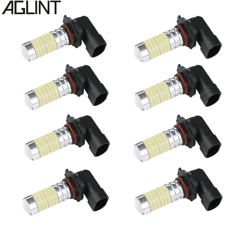 

AGLINT 8 шт. Автомобильный светодиодный противотуманный фонарь H11 H8 9006 HB4 5202 H16 для дневного света ходовой светильник DRL дальнего света супер бел...
