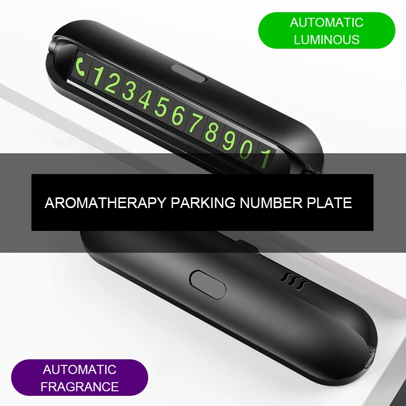 Светящаяся карта для ароматерапии с номером телефона стайлинга автомобиля