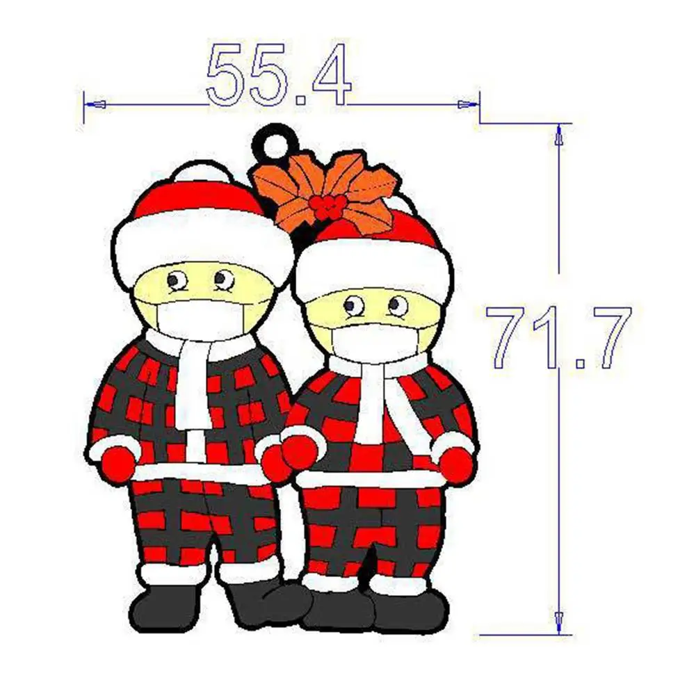 

2020 Quarantine Christmas Pendant Personalized Lovely Family With Mask Doll Diy Ornament New Year Home Decoration Gifts