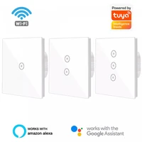 wifi smart wall switch light switch euukus 123 gang glass panel remote control works with alexa google home power by tuya