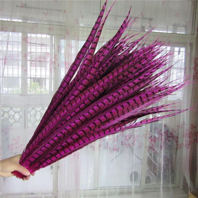 

20pcs/lot Rose Lady Amherst Pheasant Tail Feathers 27-40inches /67-100CM Carnival Party Accessories DIY Plumes