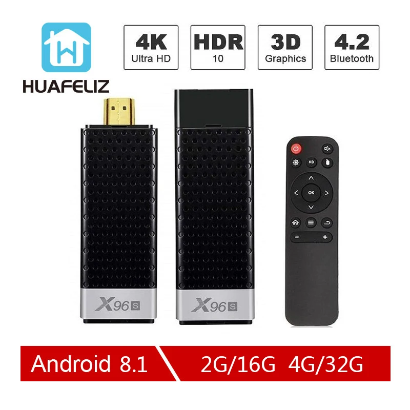 ТВ приставка X96S 4K Android 9 0 DDR3 4 ГБ 32 Amlogic S905Y2 Quad Core 2 4G & 5GHz Dual Wifi BT4.2 1080P H.265 60pfs TV Dongle