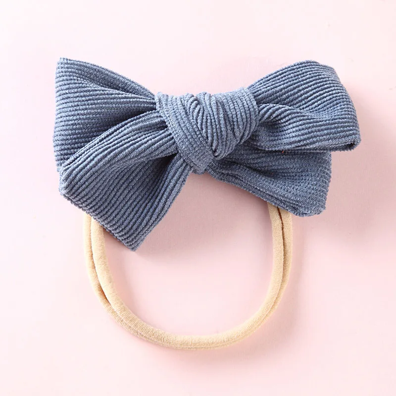 style2 dark blue Милые детские аксессуары для волос, Товары для новорожденных для маленьких девочек банты, повязки на голову с эластичной резинкой и бантом для детей ясельного возраста повязка на голову, повязка на голову для девочки чалма - Цвет: style2 dark blue