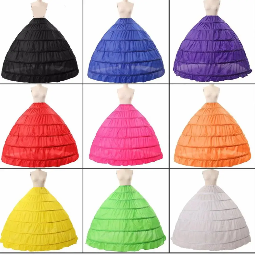 

Women Wedding Petticoat 6 Hoops Ball Gown Bridal Full Crinoline Underskirt