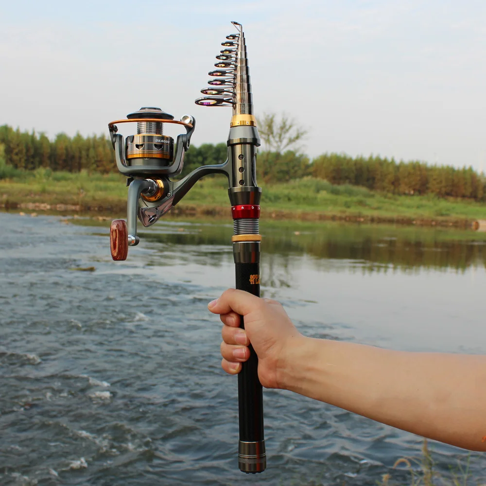 

1.8-3.6m Telescopic Fishing Rod And 11bb Fishing Reel Wheel Portable Travel Fishing Spinning Fishing Rod Combo Pesca