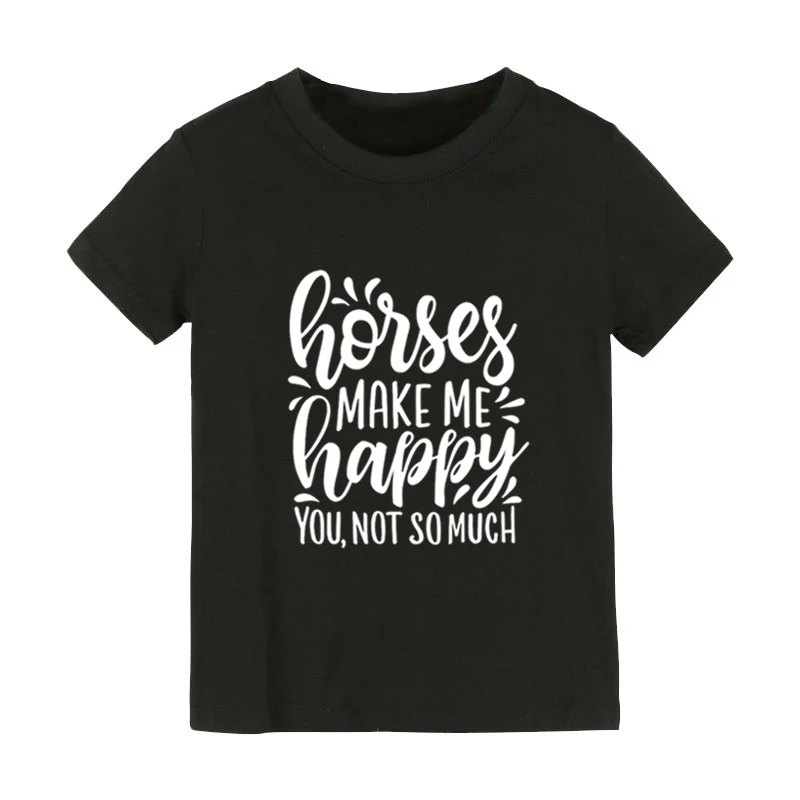 Детская футболка с принтом лошадей сделай меня счастливой для мальчиков и