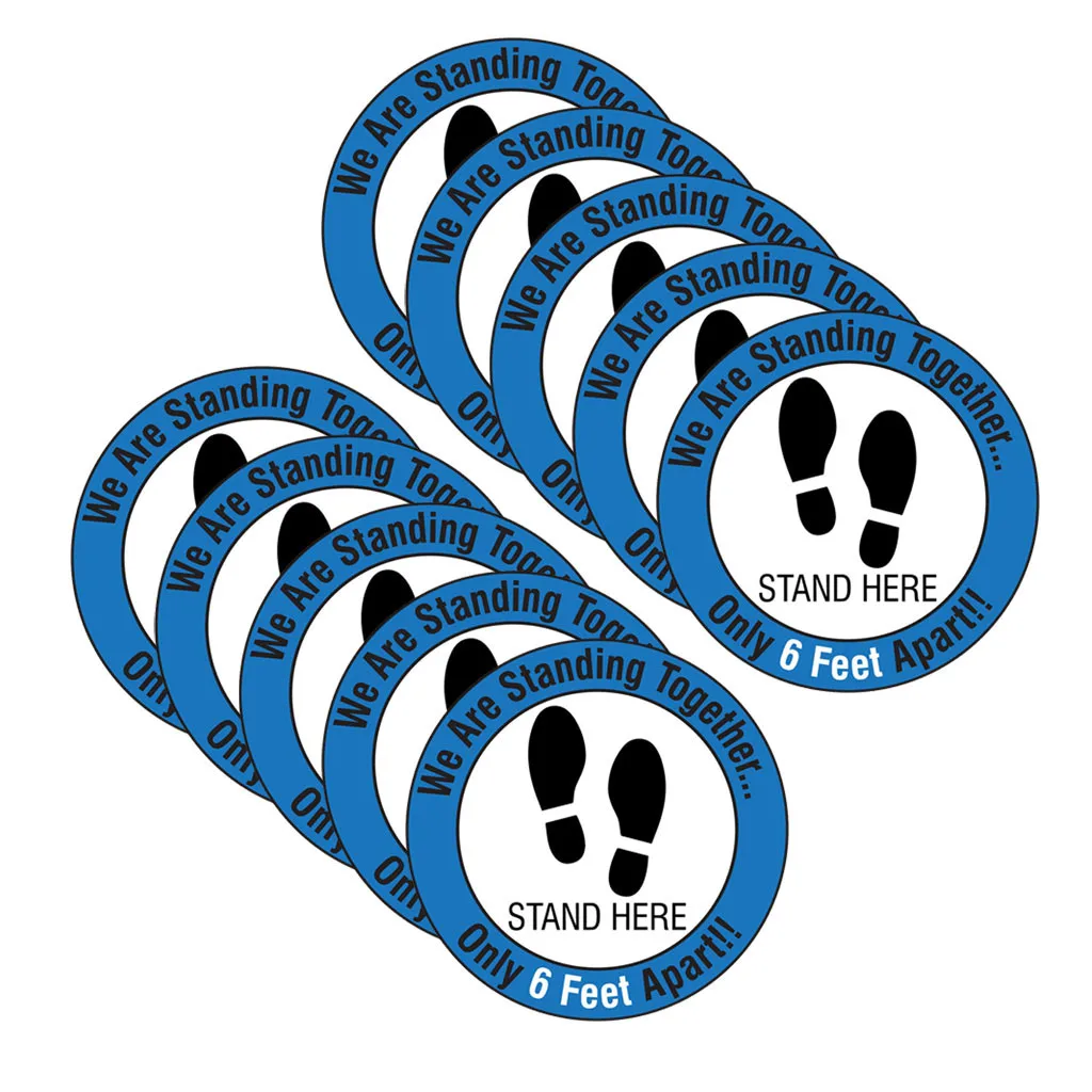 Общественного напольные знаки Стикеры s Водонепроницаемый стенд здесь наклейка