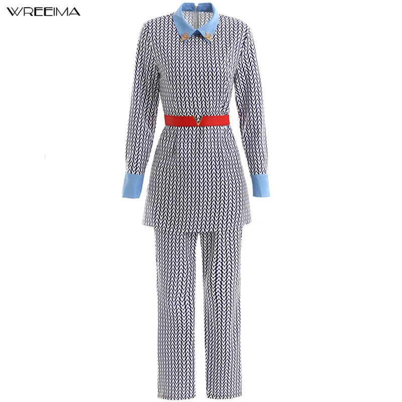 Длинный рукав офисный стиль модный комплект из двух предметов/костюм женская