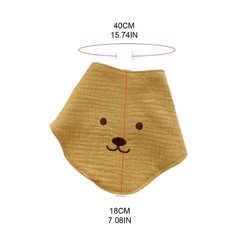 XXFE alimentaci&oacute;n de beb&eacute; babear babero de Color s&oacute;lido bot&oacute;n Saliva toalla suave bufanda tri&aacute;ngulo algod&oacute;n Burp pa&ntilde;o para reci&eacute;n nacido Ni&ntilde;o-5