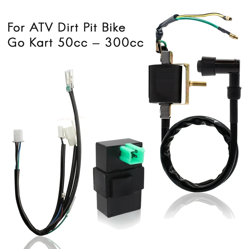 

4-контактный CDI Коробка катушка зажигания Жгут проводов комплект для ATV Quad Dirt Pit Bike Go Kart 50Cc - 300Cc Lifan
