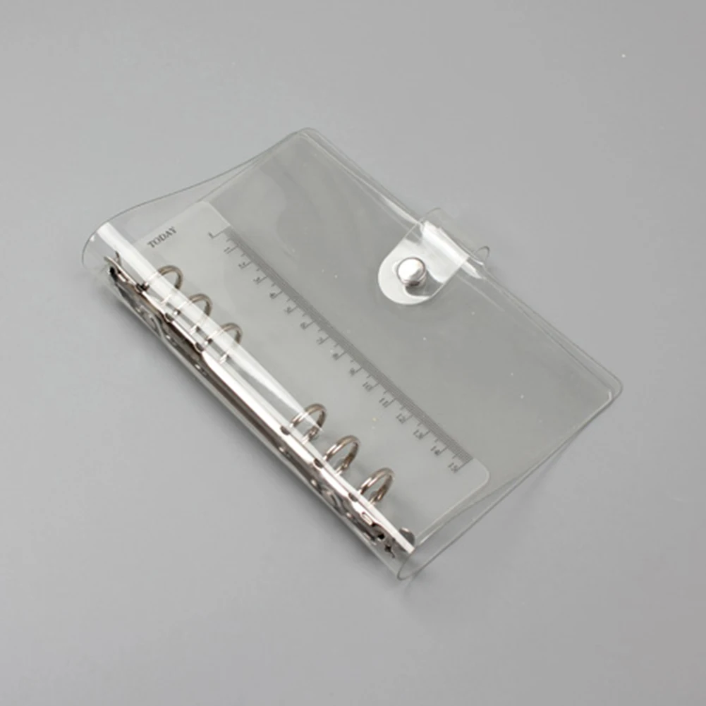 Пластиковая папка для файлов с зажимом прозрачный цветной блокнот формата A5/A6/A7