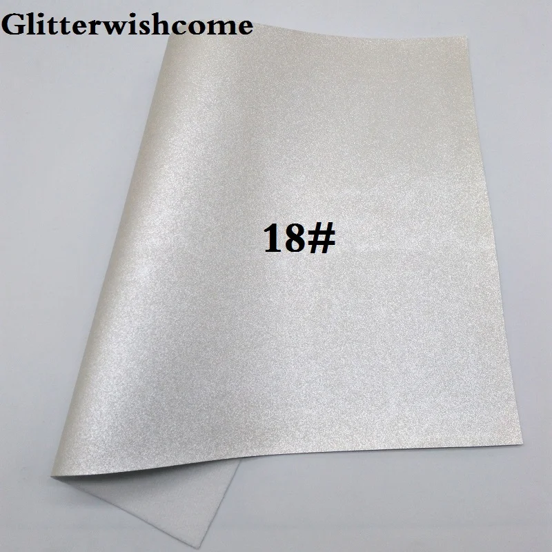 18 Glitterwishcome 21X29 см А4 Размер синтетическая кожа, металлическая кожа, искусственный винил из искусственной кожи для бантов, GM051A - Цвет: 18