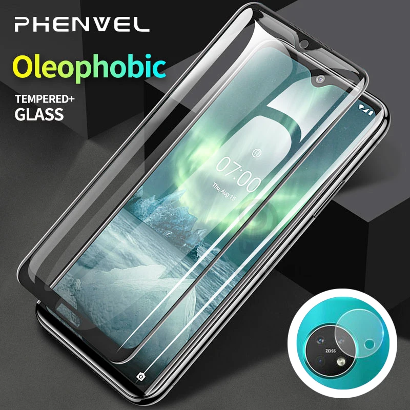 

Enahnced protective Glass For nokia 6.2 7.2 Full Cover screen protector for nokia 6.1 Plus 4.2 Oleophobic glass