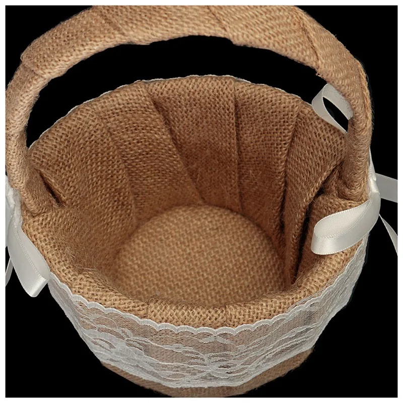 Горячая продажа винтажная деревенская Свадебная церемония Hessian мешковина и