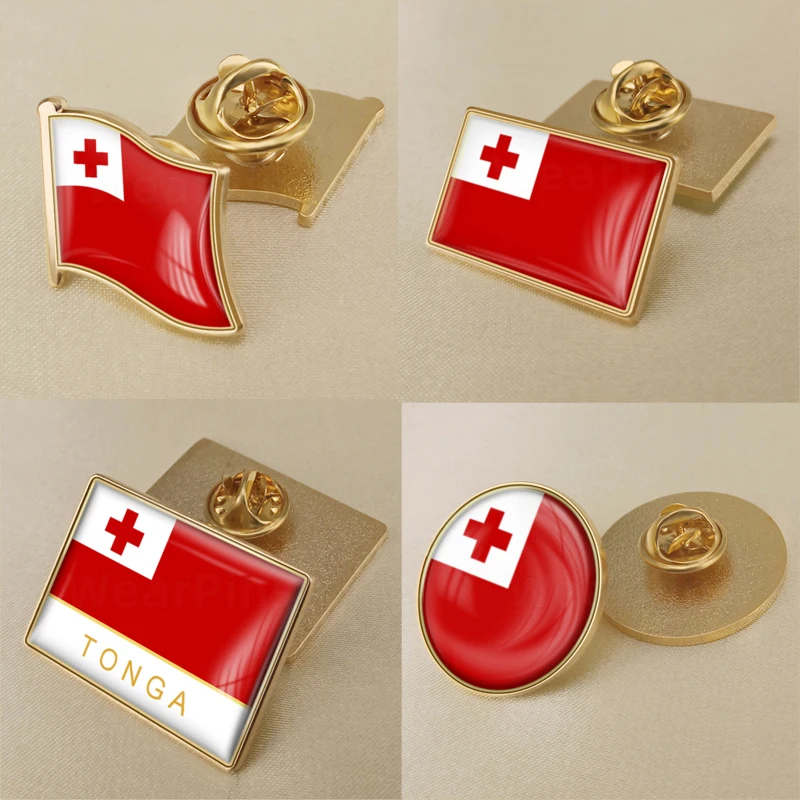 

Coat of Arms of Tonga Tangan Flag National Emblem Brooch Badges Lapel Pins