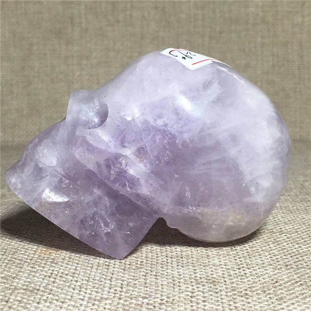 

Natural cranium amethyst quartz crystal Stones wedding home decoration chakras treatment Halloween DIY gift Reiki skulls