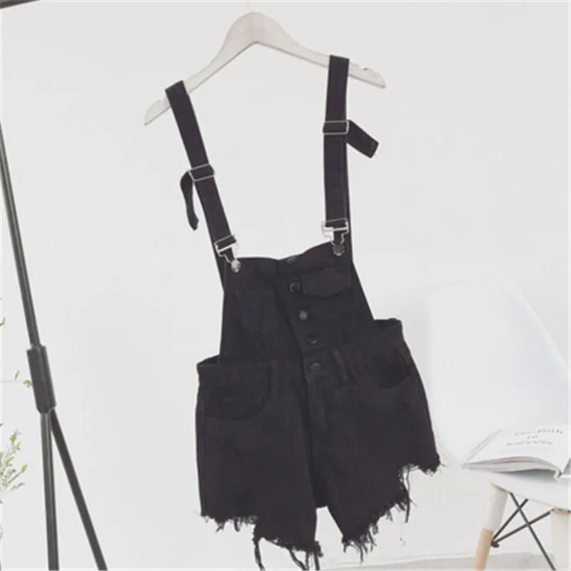 Женские джинсовые комбинезоны Salopette комплект одежды лямки хлопковые короткие