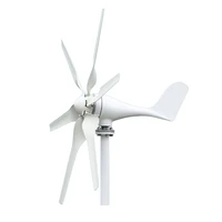potable 500w wind turbine 6 curve nylon fiber blades 12v 24v 48v voltage with mppt charge controllers on sale