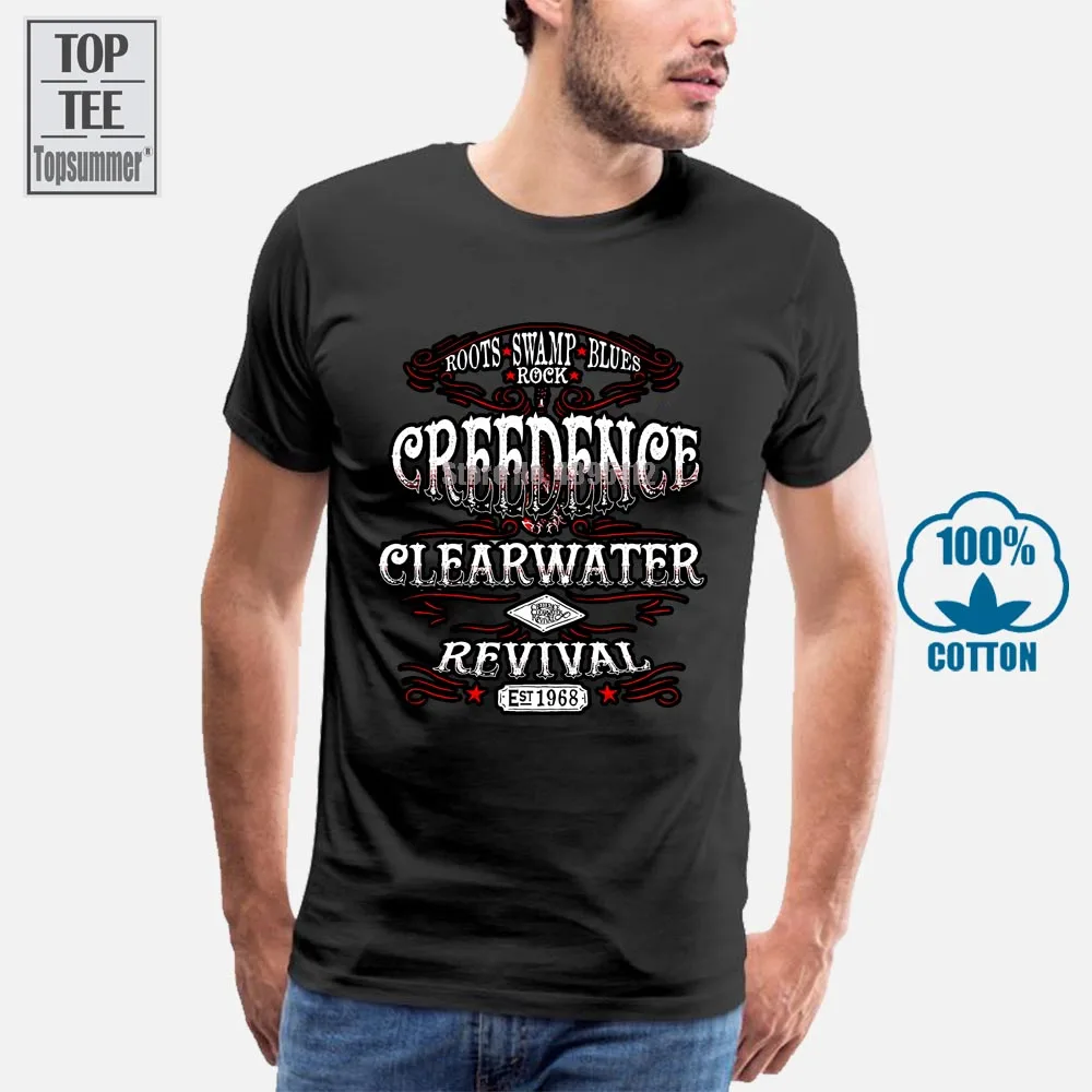 

Модные летние футболки с парным рисунком Creedence Clearwater корпус рок-группы серая футболка от S до 3Xl